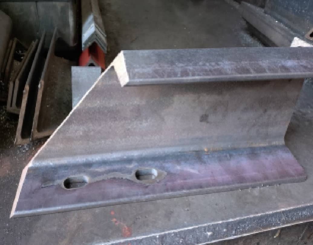 角度切断機の加工例