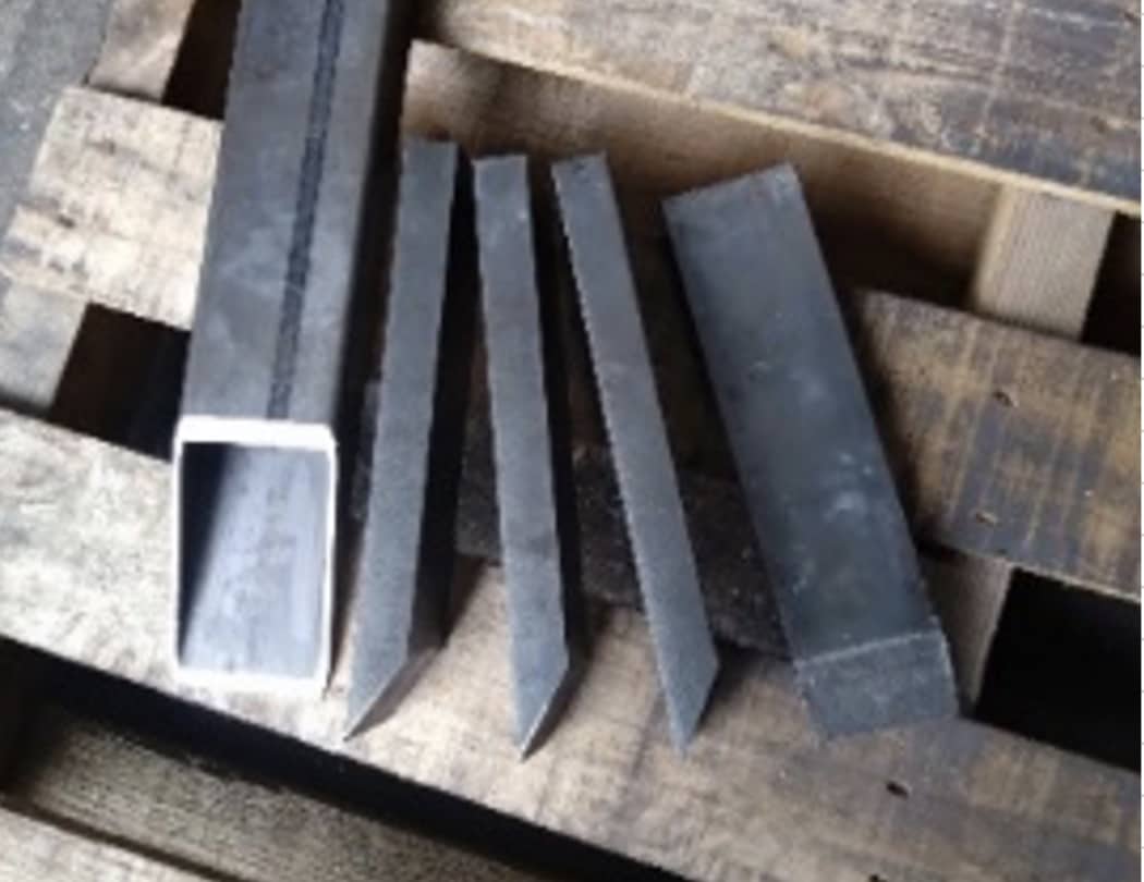 角度切断機の加工例